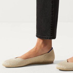 Rothy's Flat- Light Gold Metallic- Size 11- Gently Used